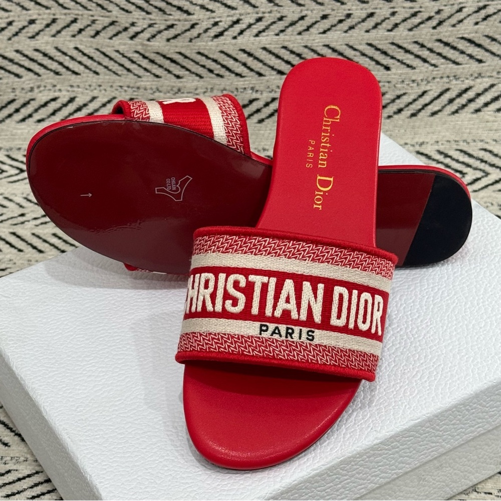 Dior Womwn's Authentic Red  Sandals - Picture 4 of 5
